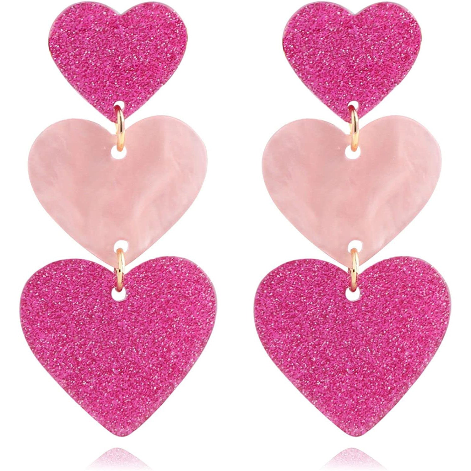 Wholesale color matching Valentine's Day acrylic love earrings niche personality High sense earrings women